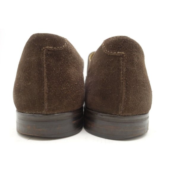 Polo Ralph Lauren Italy Brown Suede Lace Up Cap Toe Oxfords Shoes Men's 11 D - Picture 10 of 11